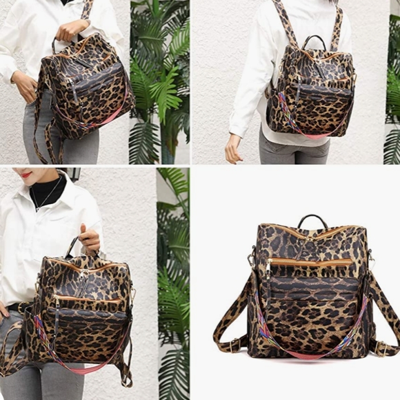 New!!! Large Leopard backpack